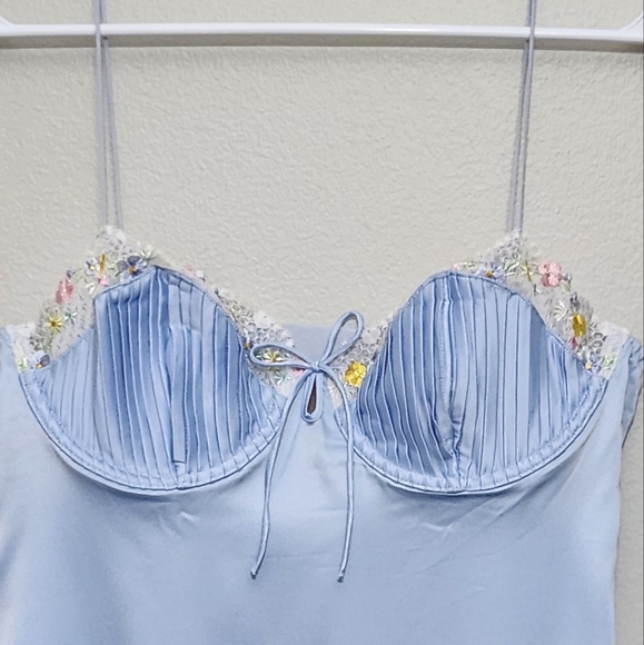 New!For Love And Lemons Paloma Satin Slip Dress - Picture 10 of 16